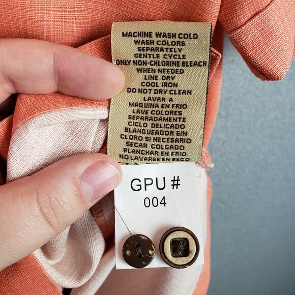 Jamaica Jaxx Size XL Orange Silk Aloha Shirt Orange Island Style Hawaiian Beach - Picture 11 of 13